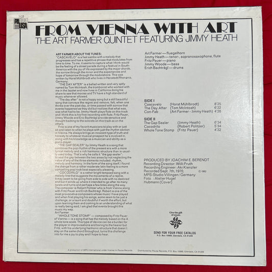LP The Art Farmer Quintet Featuring Jimmy Heath ‎– From Vienna With Art 2ª Mano