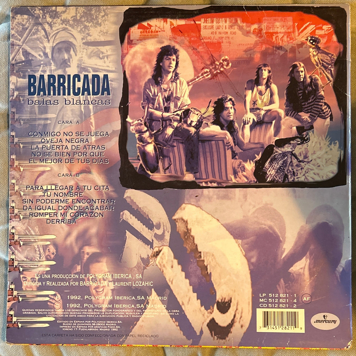 LP Barricada ‎– Balas Blancas 2ª Mano