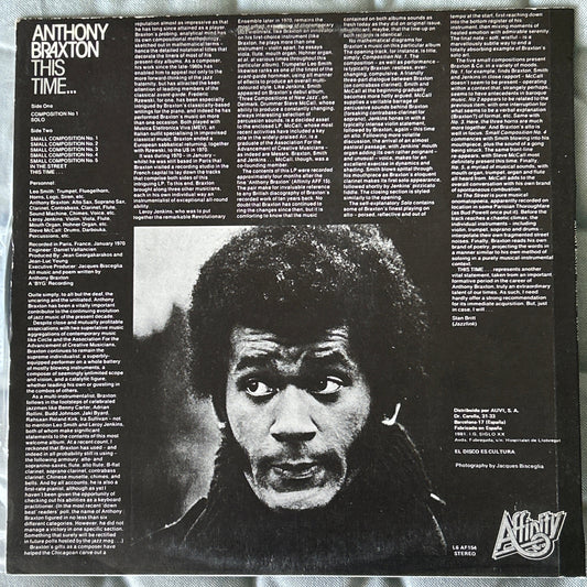 LP Anthony Braxton ‎– This Time... 2ª Mano