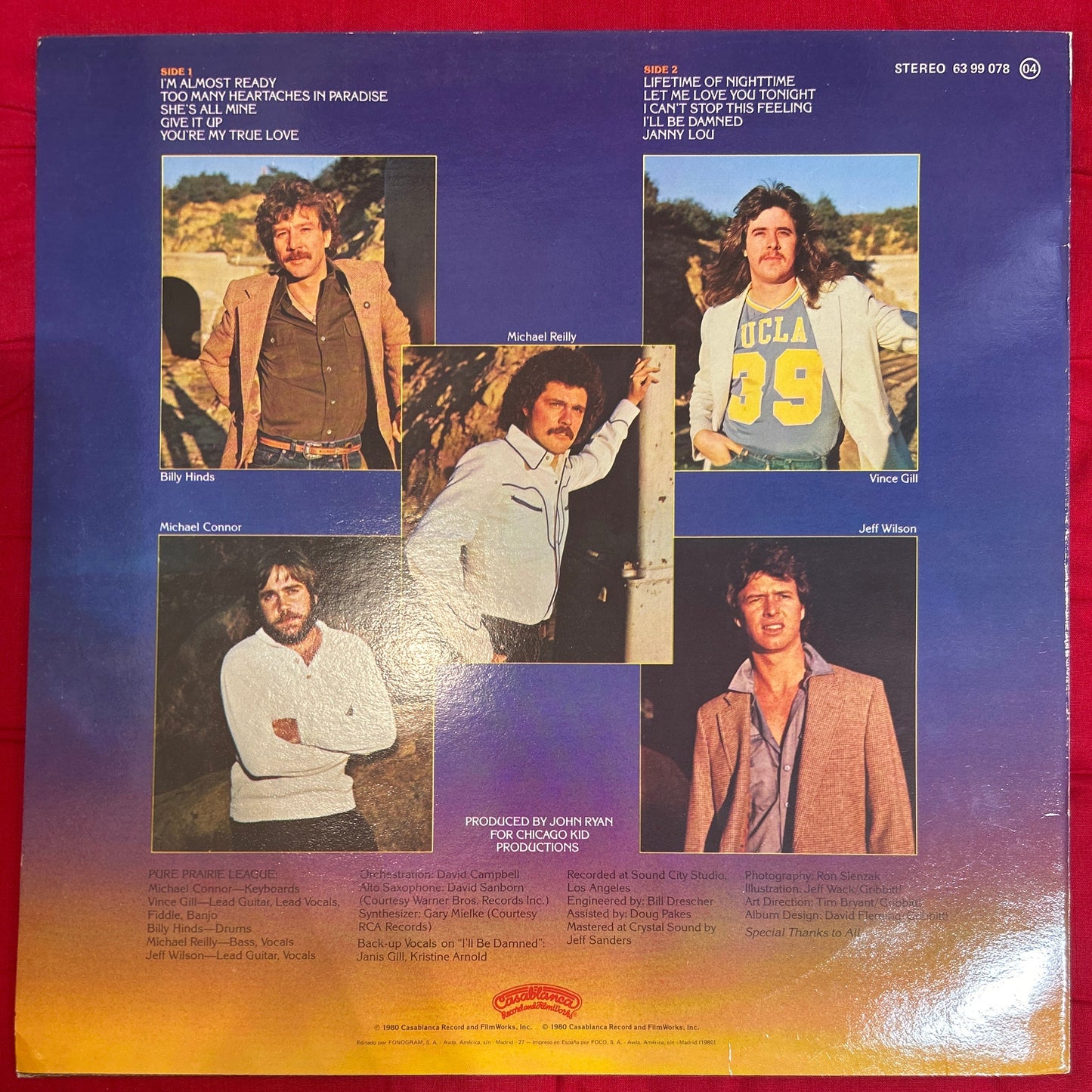 LP Pure Prairie League ‎– Firin' Up 2ª Mano