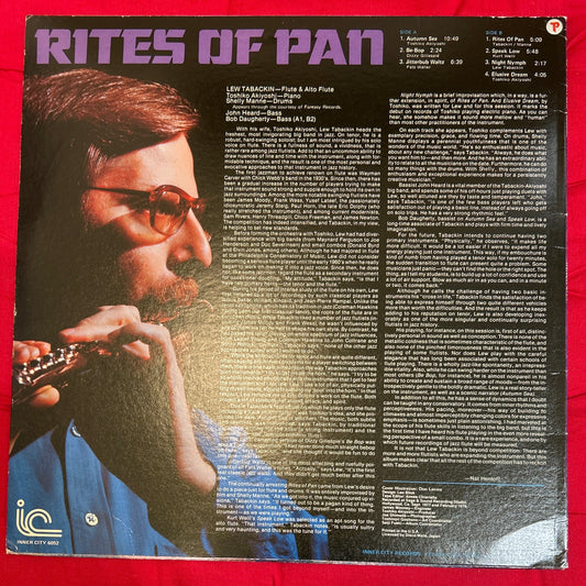 LP Lew Tabackin ‎– Rites Of Pan 2ª Mano