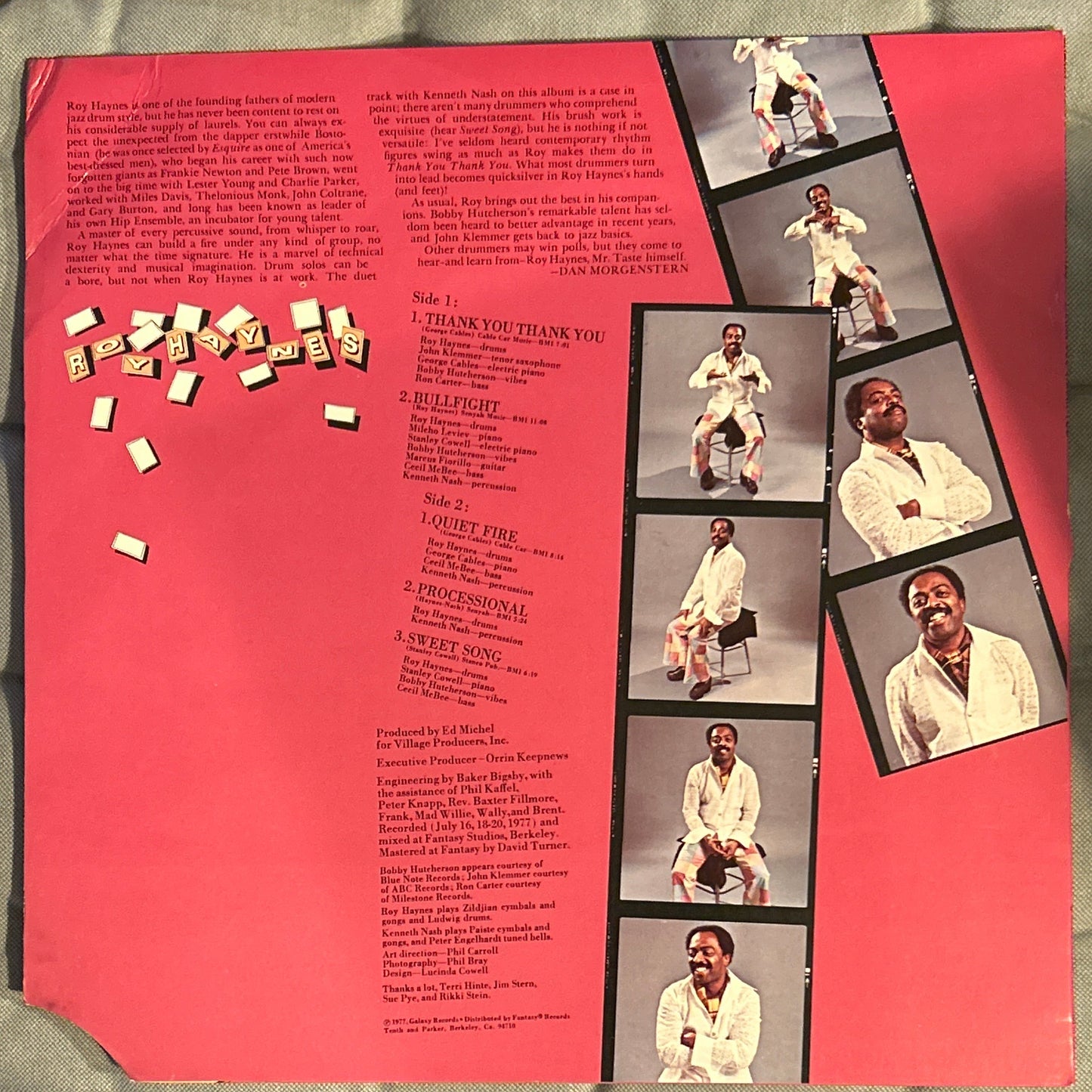 LP Roy Haynes ‎– Thank You Thank You 2ª Mano