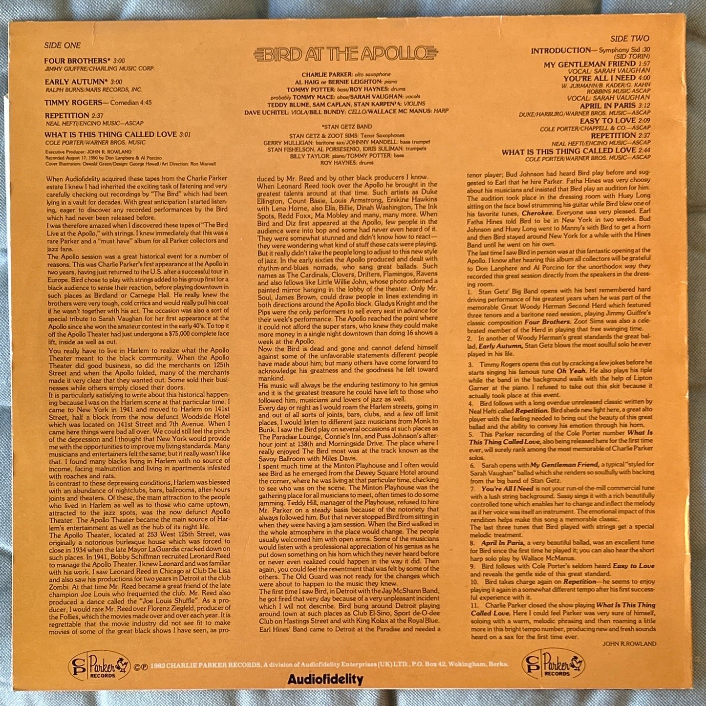 Charlie Parker LP – Bird In Kansas City Neuf sous blister