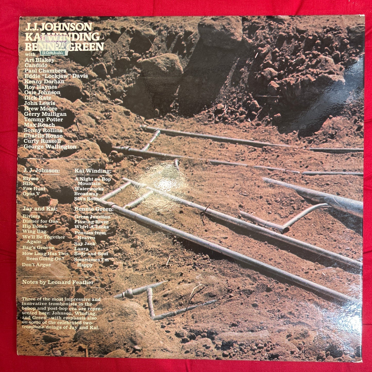 LP J.J. Johnson - Kai Winding - Bennie Green With Sonny Rollins, John Lewis (2), Gerry Mulligan, Art Blakey ‎– Early Bones 2ª Mano