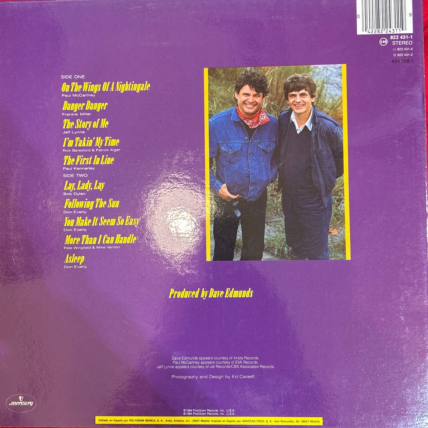 LP The Everly Brothers ‎– EB 84 2ª Mano