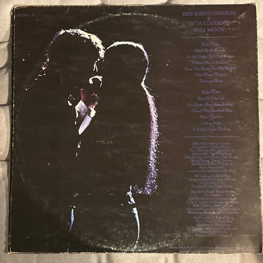 LP Kris Kristofferson Y Rita Coolidge ‎– Full Moon 2ª Mano