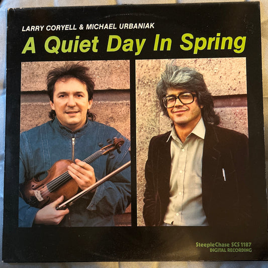 LP Larry Coryell & Michael Urbaniak ‎– A Quiet Day In Spring 2ª Mano