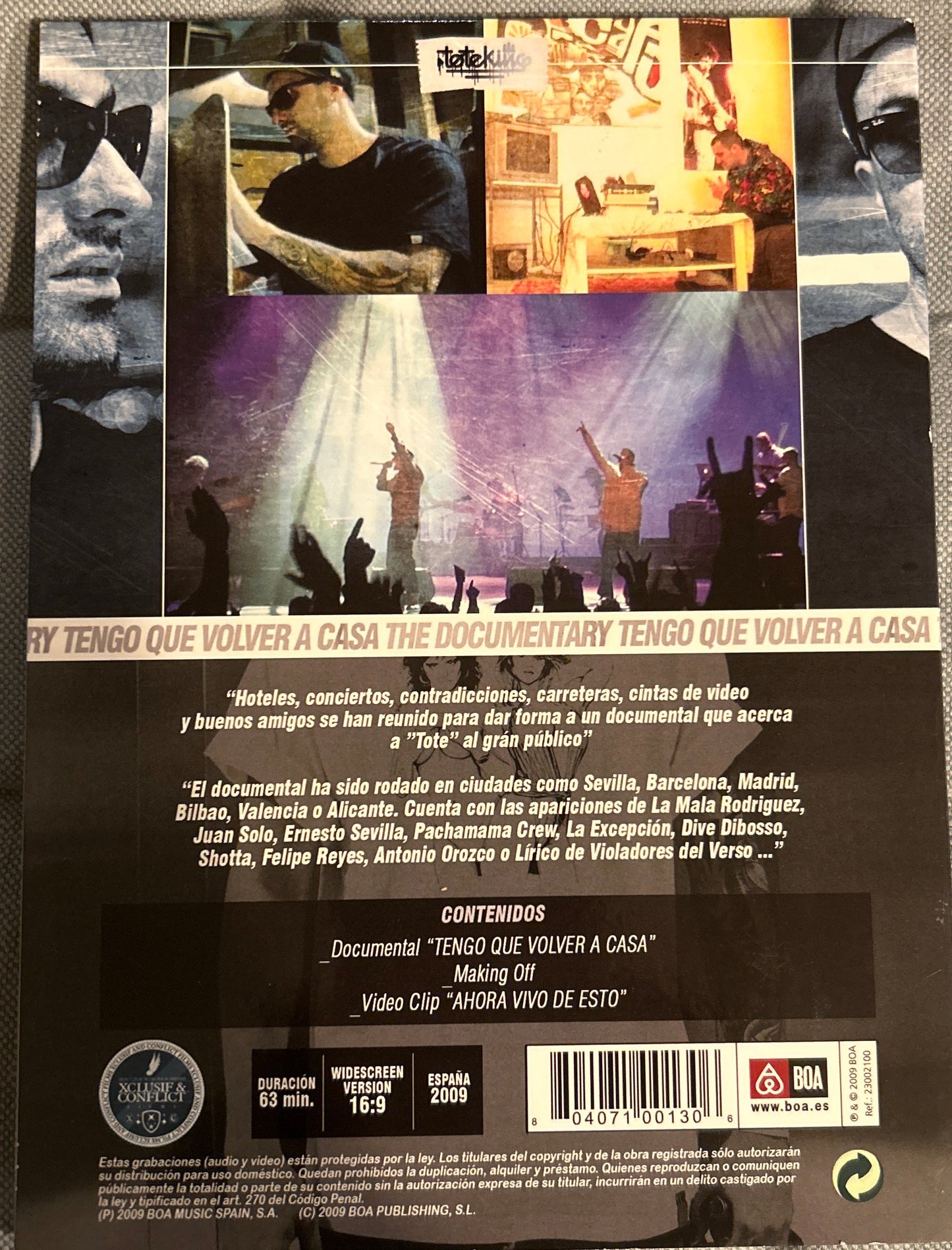 DVD Tote King – Tengo Que Volver A Casa (The Documentary) 2ª Mano