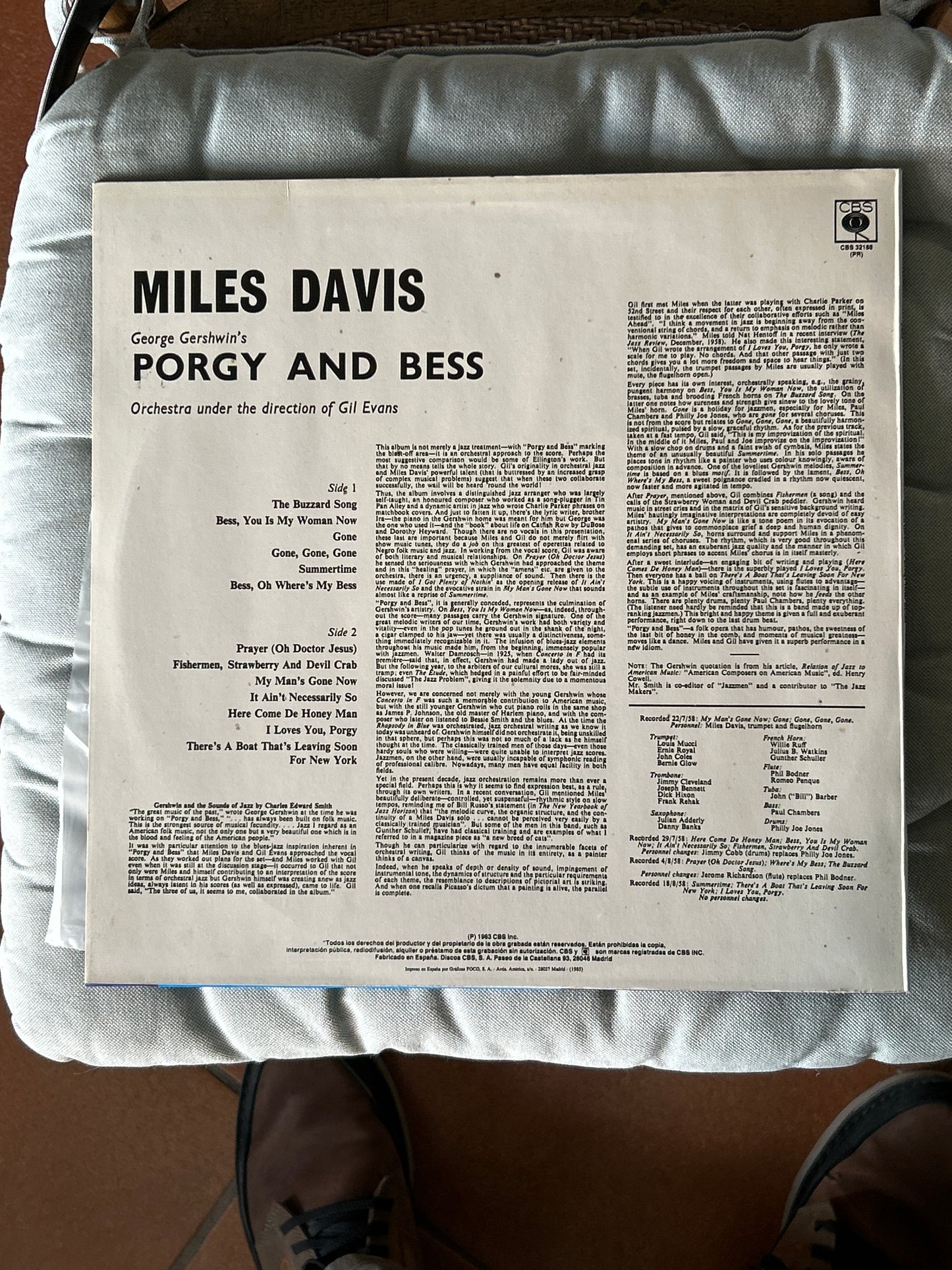 LP Miles Davis ‎– Porgy And Bess 2ª Mano