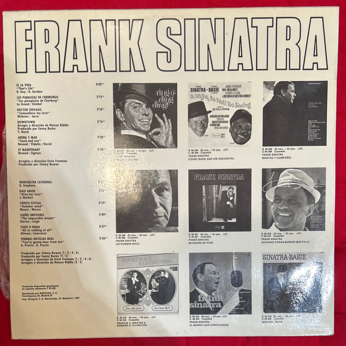 LP Frank Sinatra ‎– Es La Vida 2ª Mano