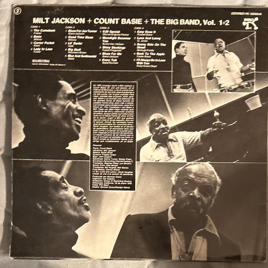 LP Milt Jackson + Count Basie + The Big Band* ‎– Milt Jackson + Count Basie + The Big Band Vols. 1 + 2 2ª Mano