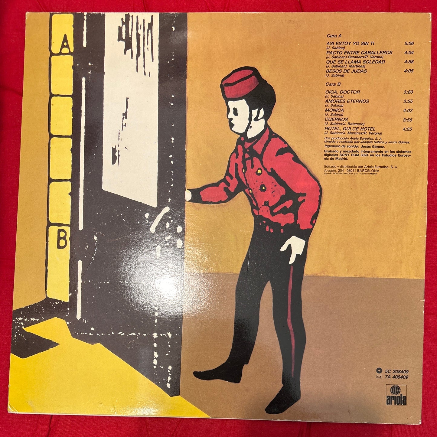 LP Joaquín Sabina ‎– Hotel, Dulce Hotel 2ª Mano