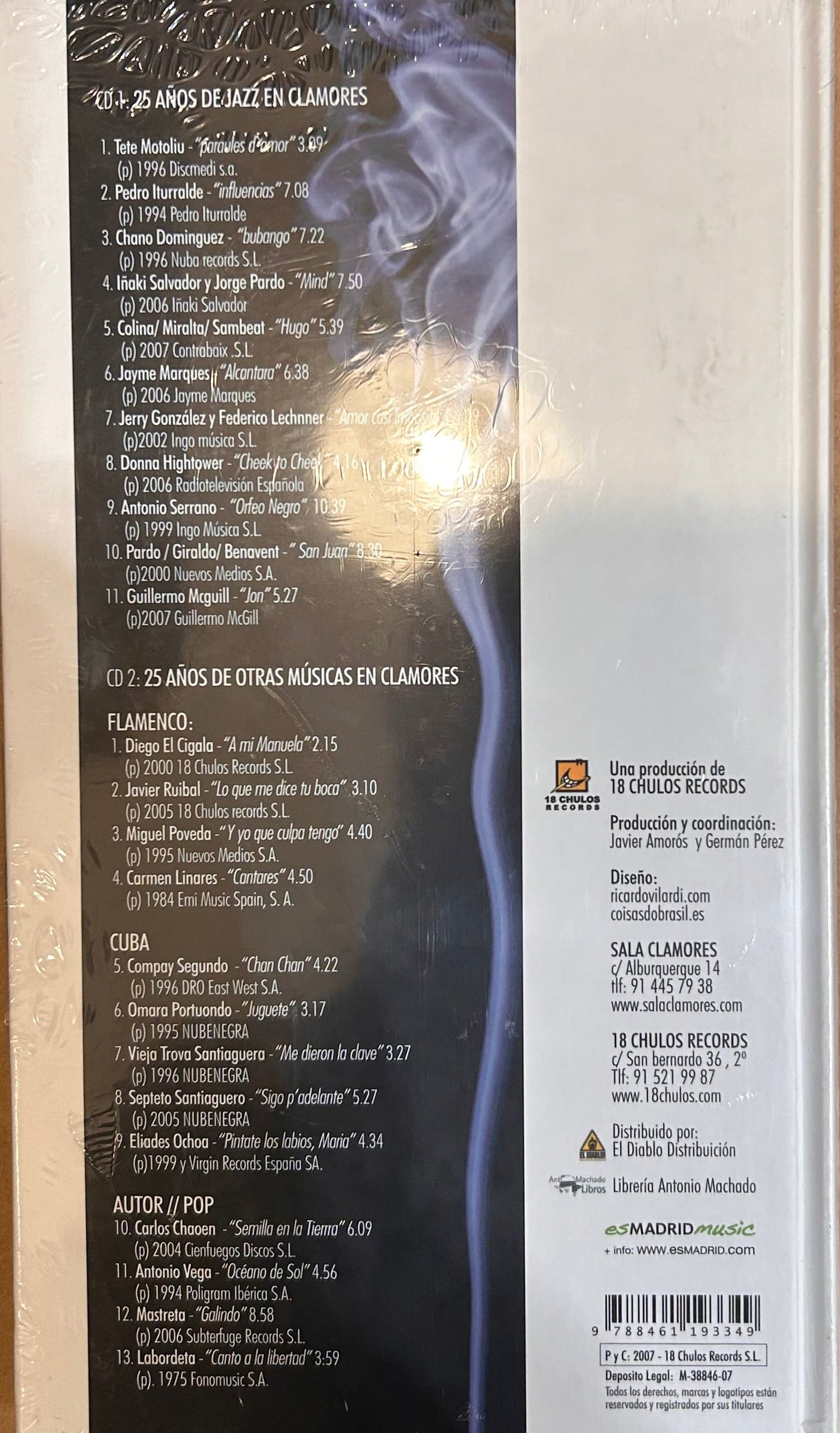 CD V/A - 25 años de la Sala Clamores  Nuevo precintado