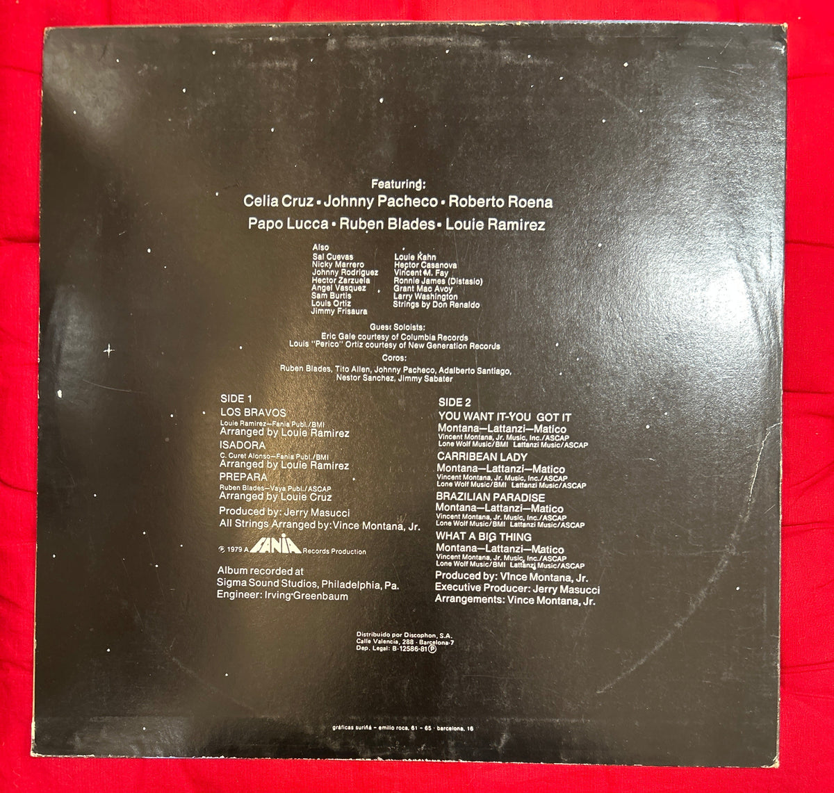 LP Fania All Stars ‎– Cross Over 2ª Mano