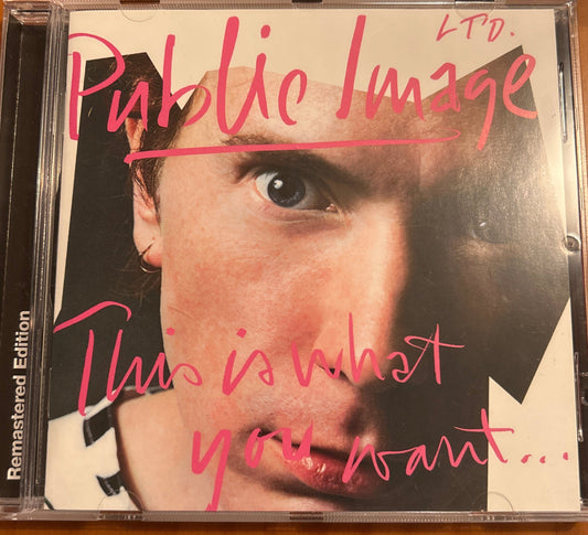 CD Public Image Ltd. ‎– This Is What You Want… This Is What You Get 2ª mano