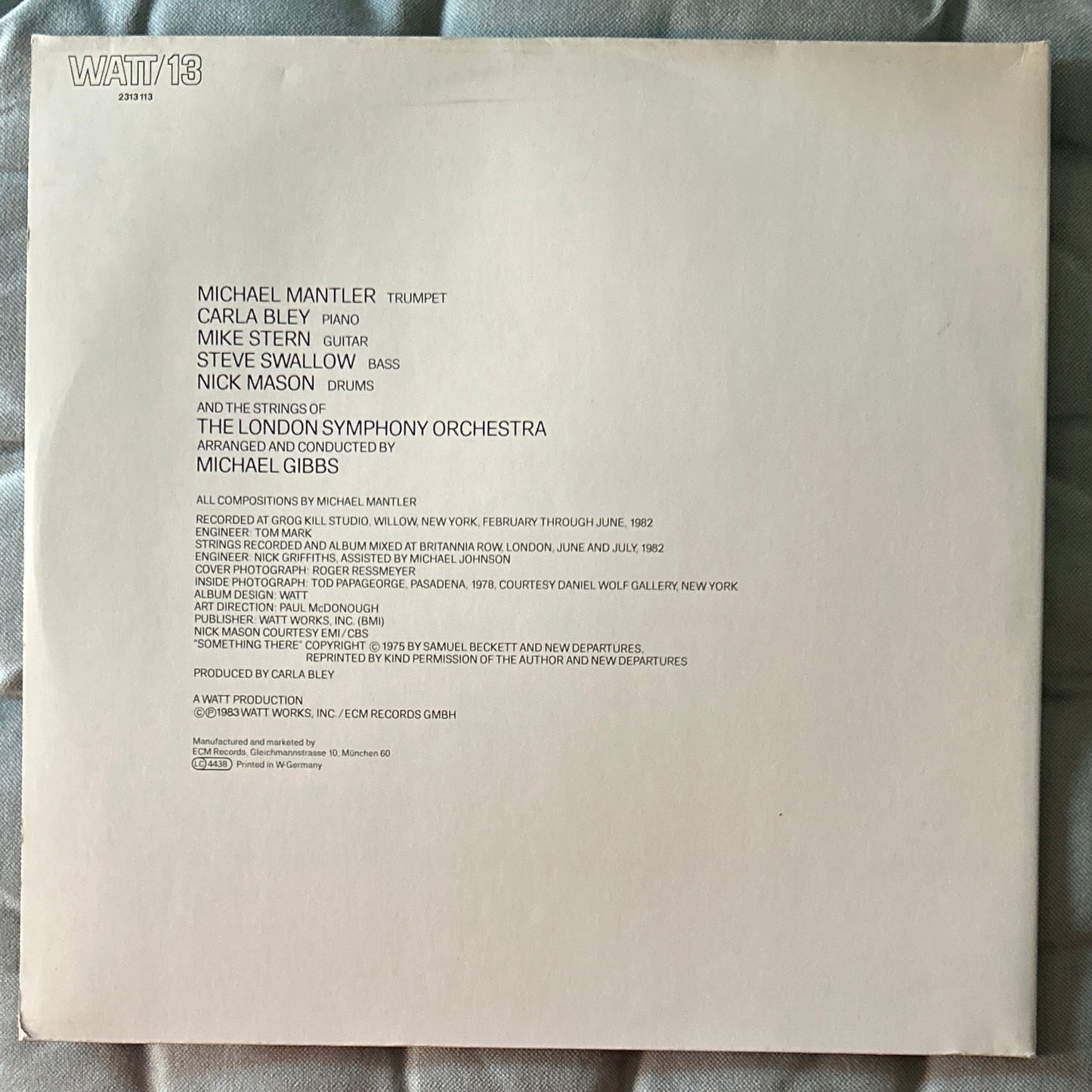 LP Michael Mantler ‎– Something There 2ª Mano (Copia)