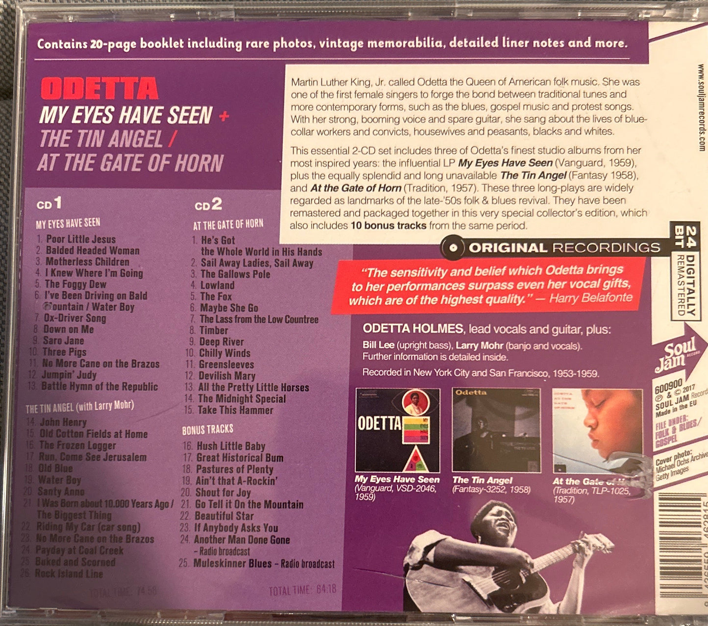 CD Odetta – My Eyes Have Seen / The Tin Angel / At The Gate Of Horn Neu, versiegelt