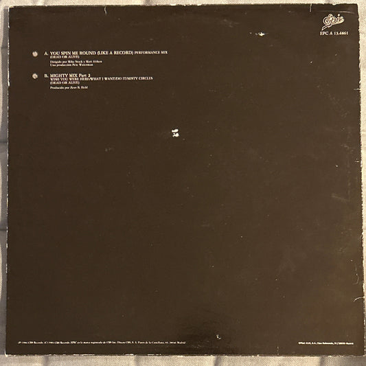MAXISINGLE Dead Or Alive ‎– You Spin Me Round (Like A Record) 2ª Mano