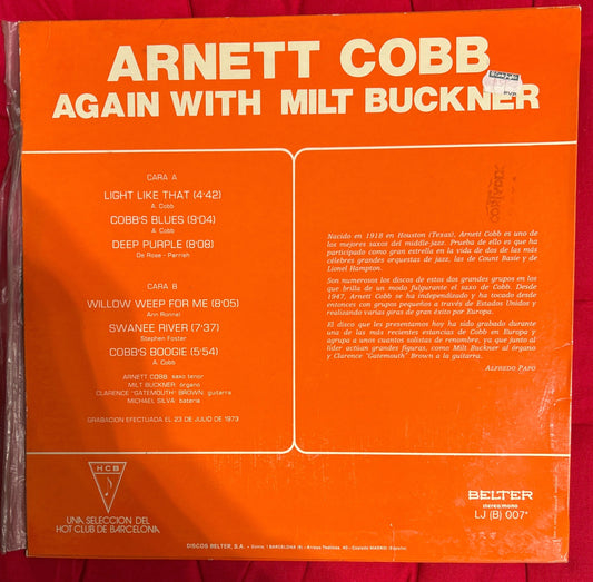 LP Arnett Cobb ‎– Again With Milt Buckner 2ª Mano