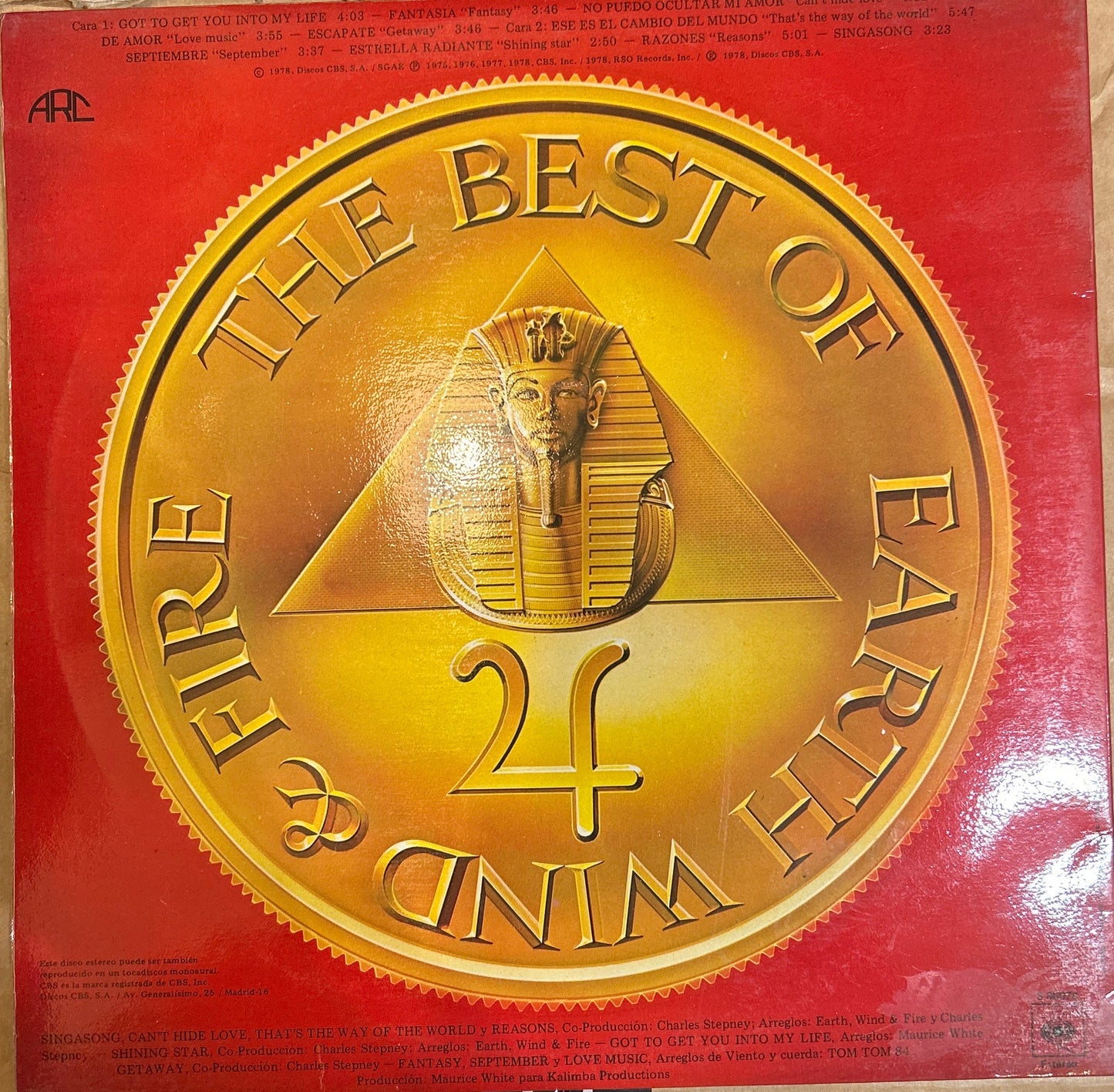 LP Earth, Wind & Fire ‎– The Best Of Earth Wind & Fire Vol. I 2ª Mano
