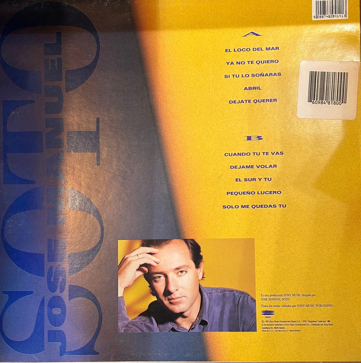 LP Jose Manuel Soto ‎– Dejate Querer 2ª Mano (Producto exclusivo recogida en tienda)