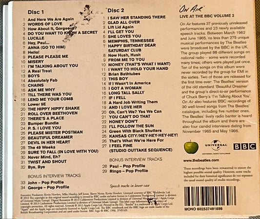 CD The Beatles ‎– On Air - Live At The BBC Volume 2 2ª Mano