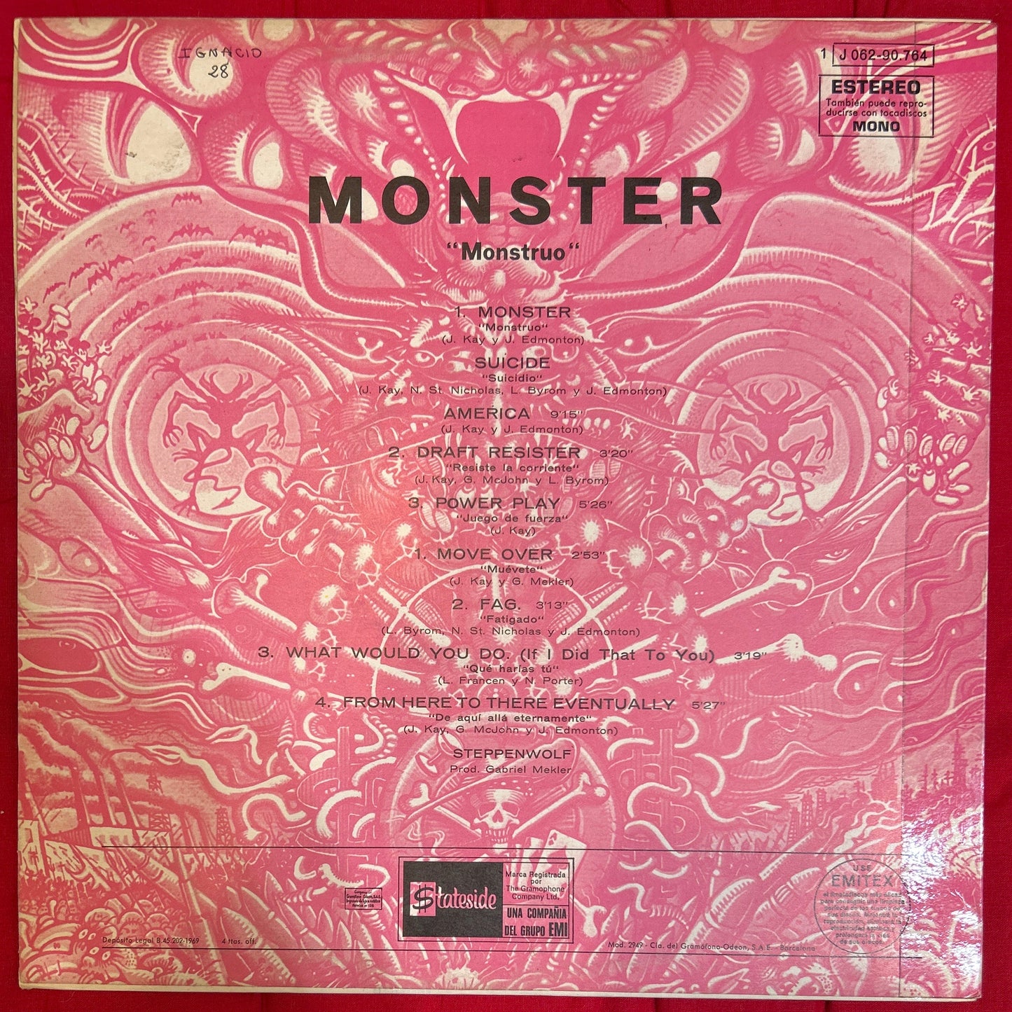 LP Steppenwolf ‎– Monster 2ª Mano