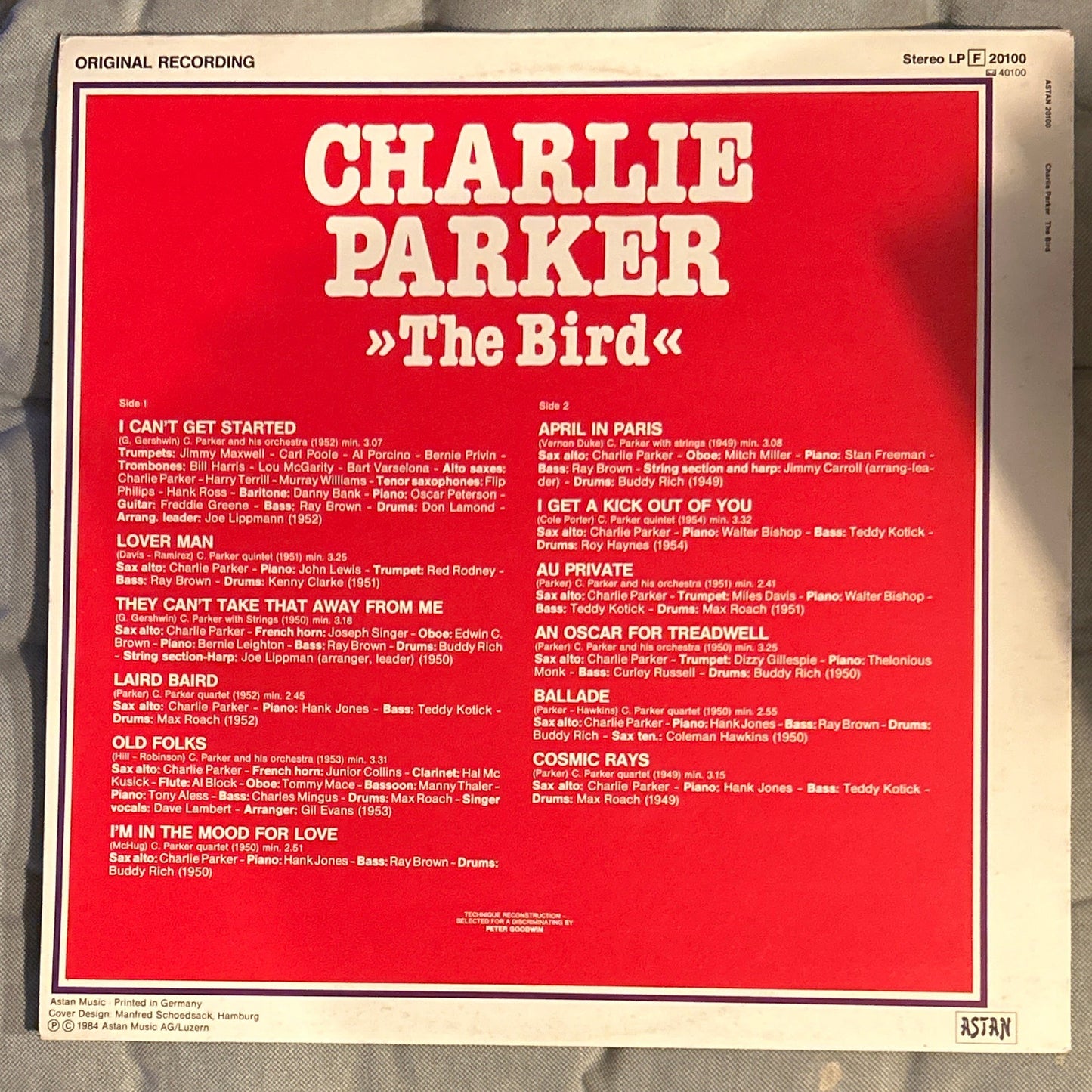 LP Charlie Parker ‎– The Bird 2ª Mano