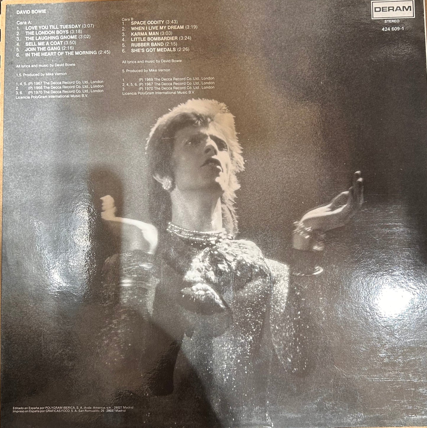 LP David Bowie – David Bowie 2ª mano