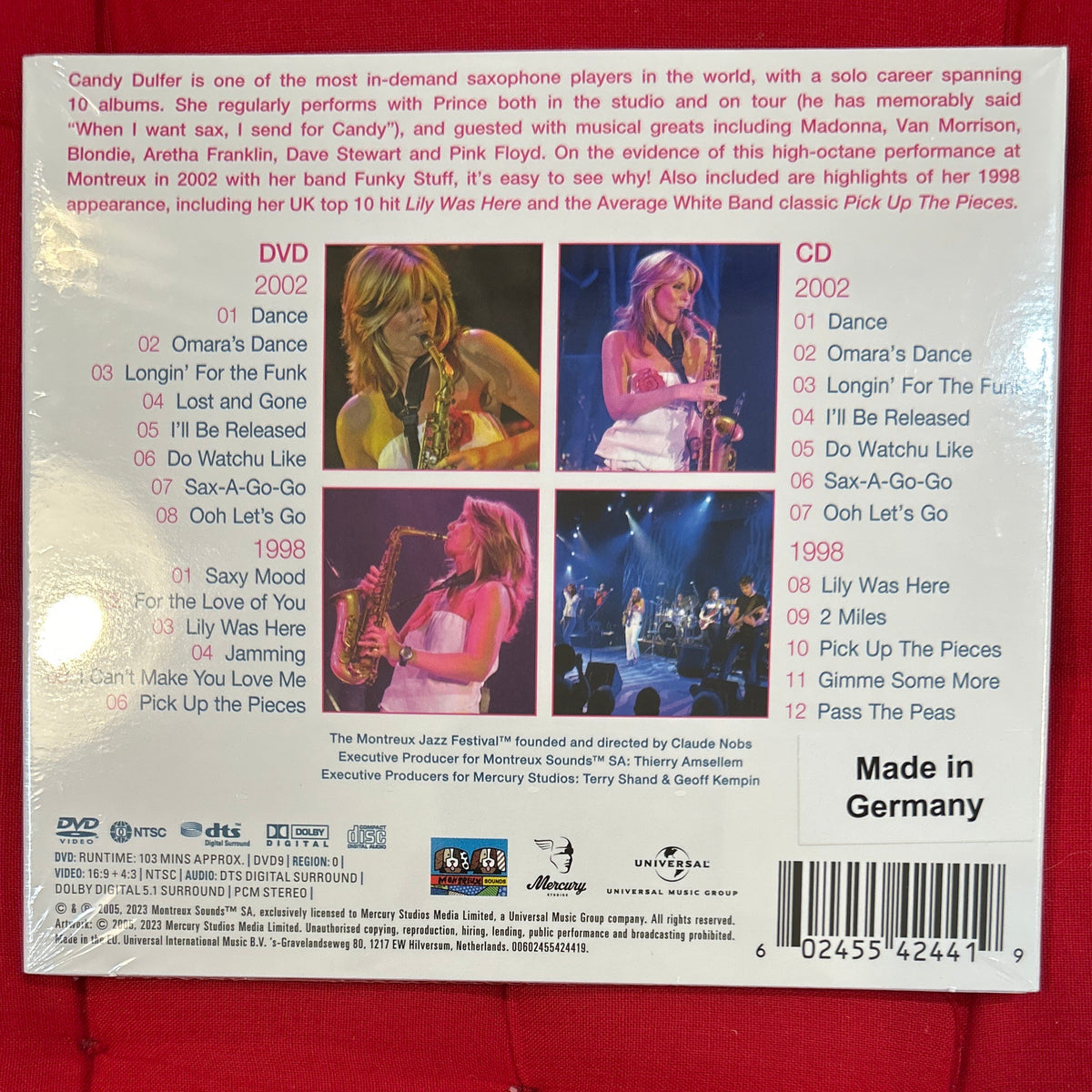 CD Candy Dulfer – Live At Montreux 2002 Nuevo precintado