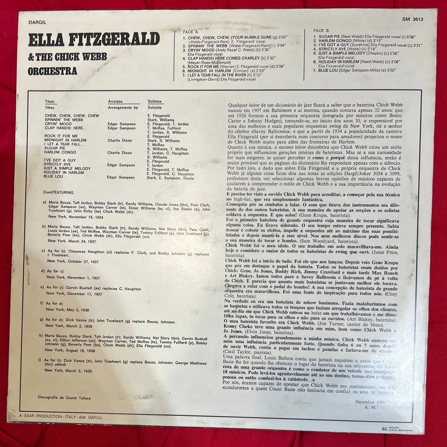 LP Ella Fitzgerald & The Chick Webb Orchestra* – Ella Fitzgerald & The Chick Webb Orchestra 2ª Mano (Producto exclusivo recogida en tienda)
