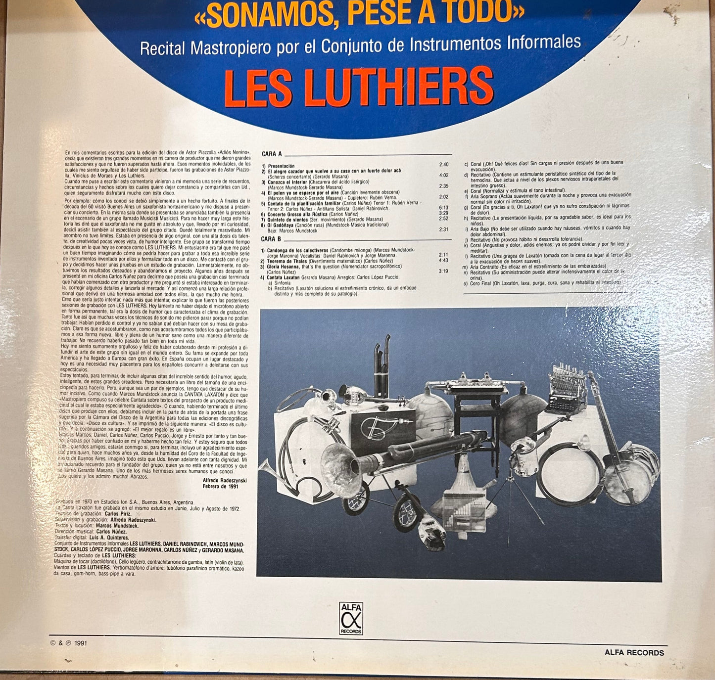 LP Les Luthiers ‎– Sonamos, Pese A Todo 2ª mano (Producto exclusivo recogida en tienda)