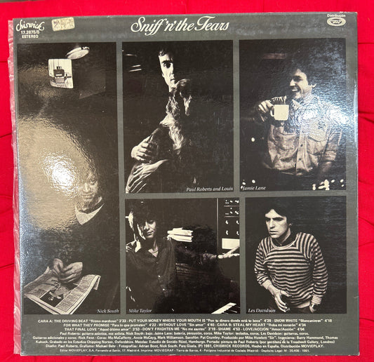 LP Sniff 'n' The Tears ‎– Amor / Acción 2ª Mano