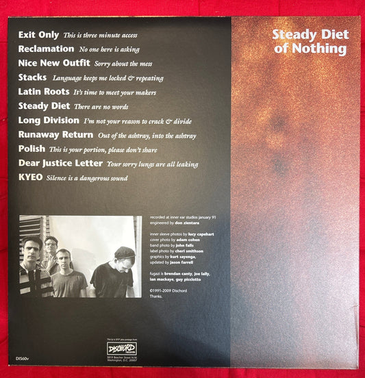 LP Fugazi ‎– Steady Diet Of Nothing 2ª Mano