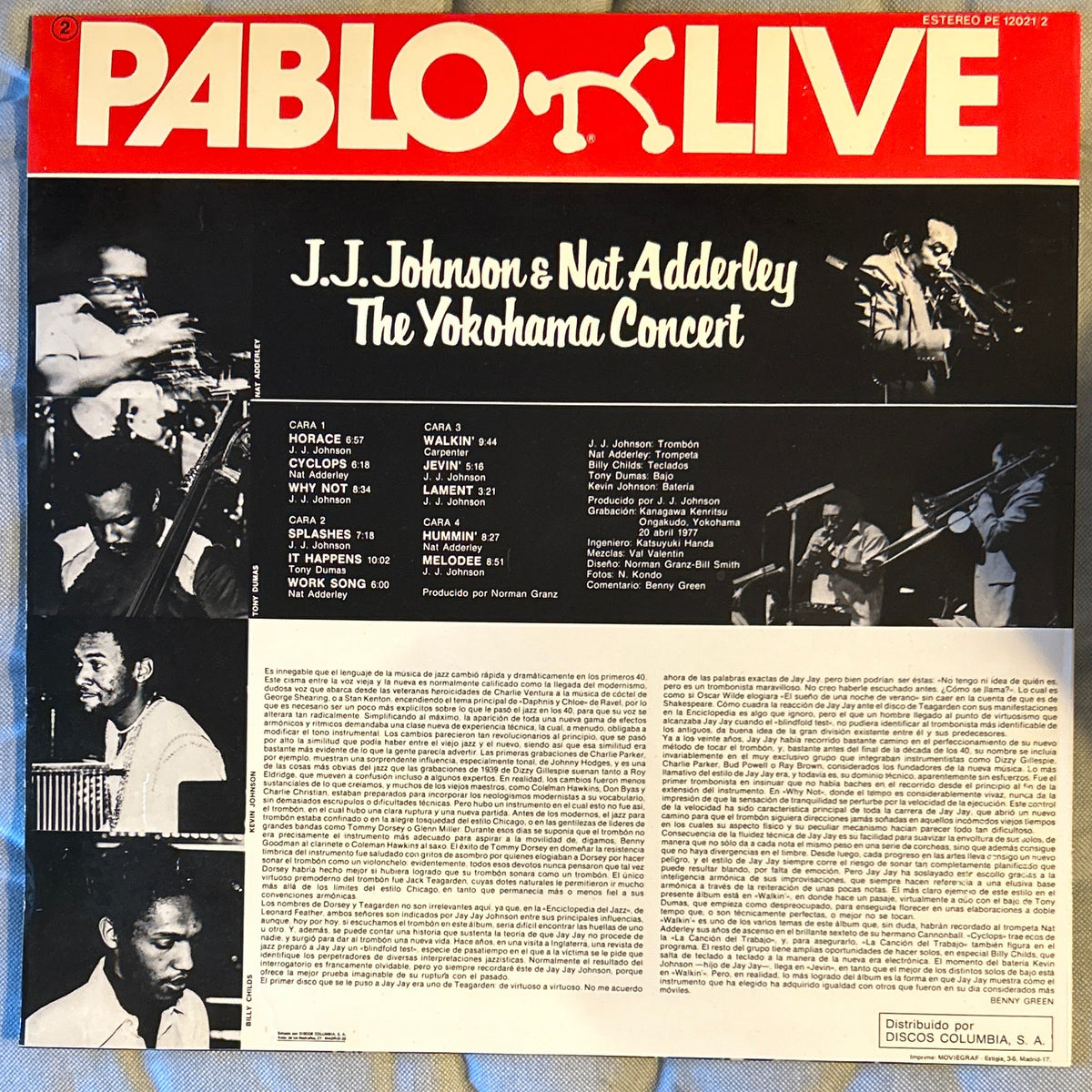 LP J.J. Johnson & Nat Adderley ‎– The Yokohama Concert 2ª Mano