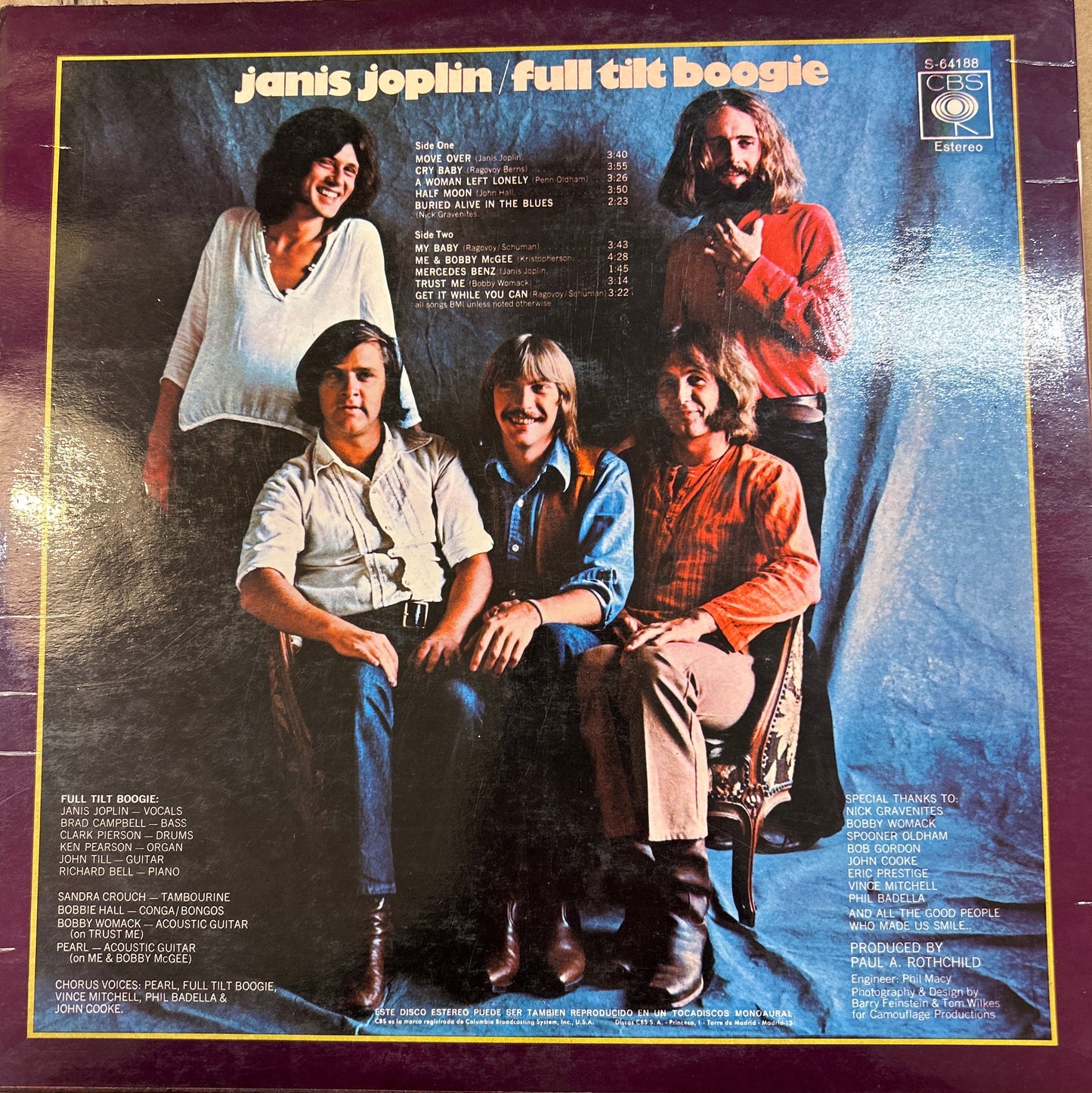 LP Janis Joplin – Pearl 2ª Mano