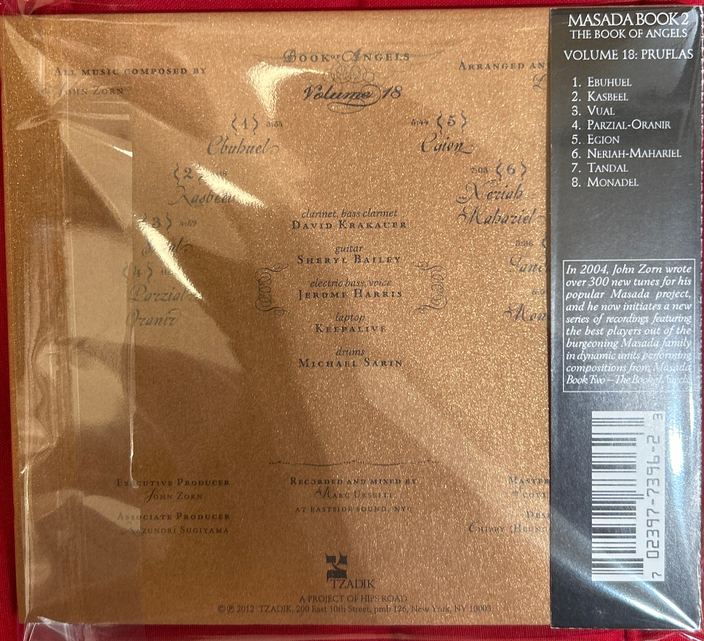 CD John Zorn - David Krakauer ‎– Pruflas (Book Of Angels Volume 18) 2ª Mano