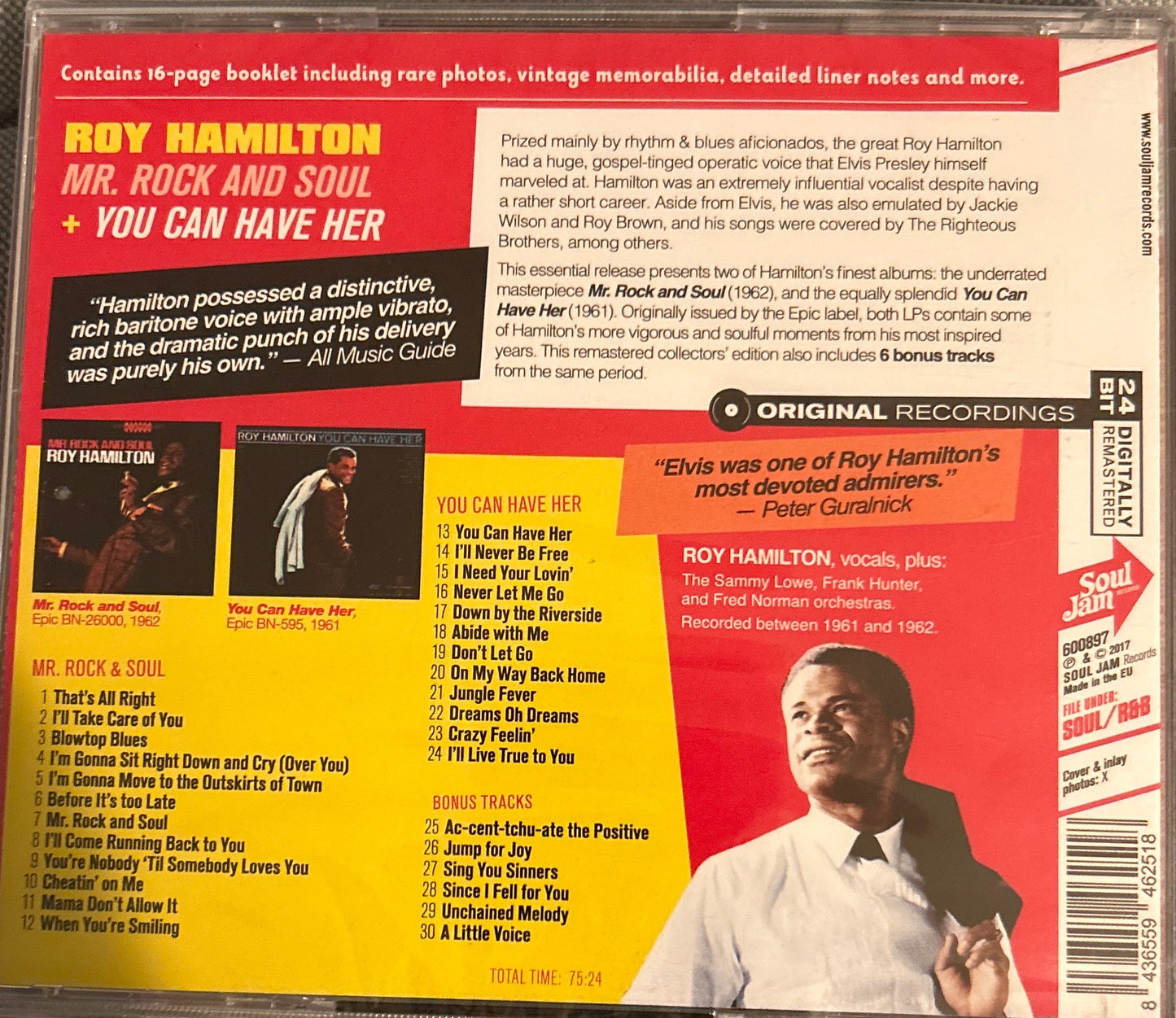 CD Roy Hamilton – Mr. Rock And Soul Neu, versiegelt