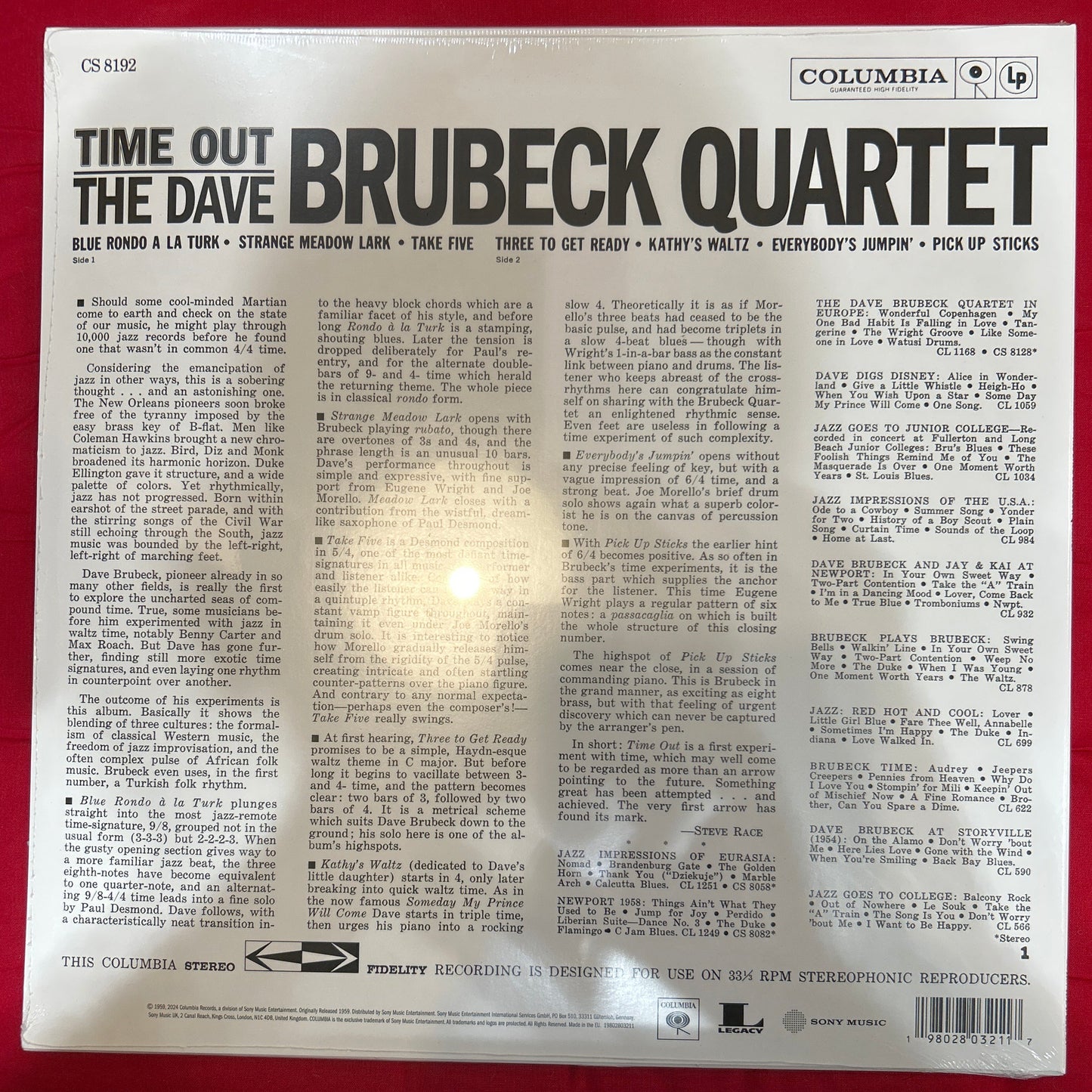 LP The David Brubeck quartet - Time out Nuevo precintado