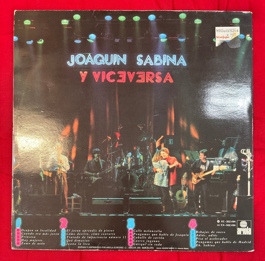 LP Joaquín Sabina Y Viceversa ‎– En Directo 2ª Mano