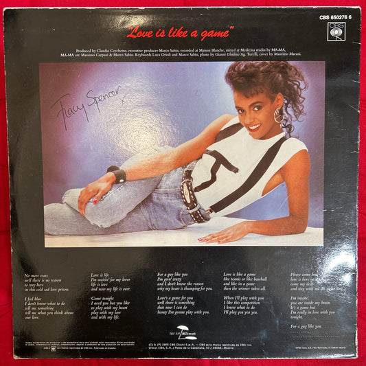 MAXISINGLE Tracy Spencer ‎– Love Is Like A Game 2ª Mano