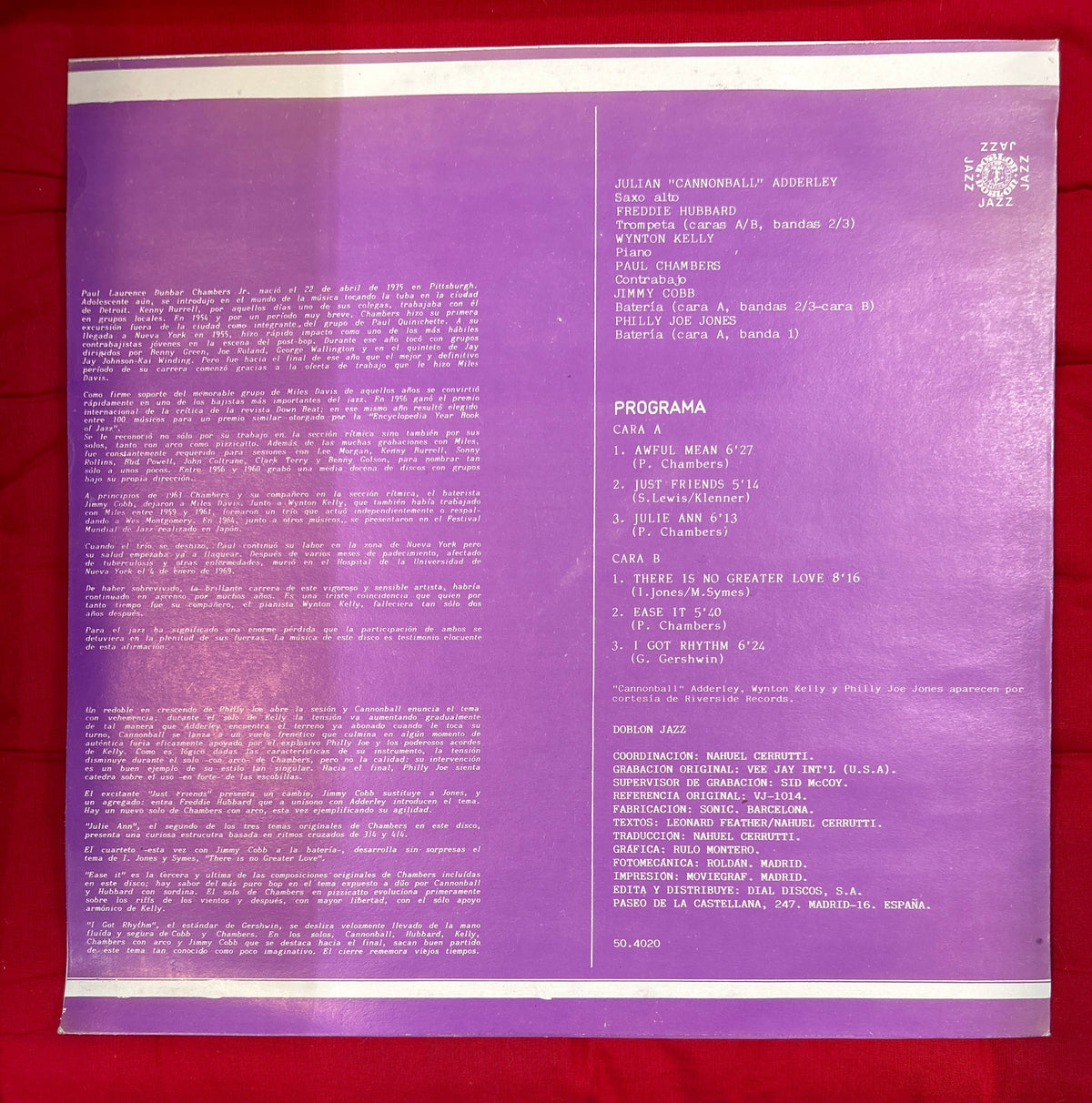 LP Paul Chambers ‎– Go 2ª Mano
