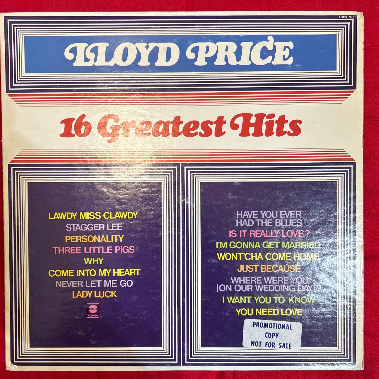 LP Lloyd Price ‎– 16 Greatest Hits Ed. Americana 2ª Mano
