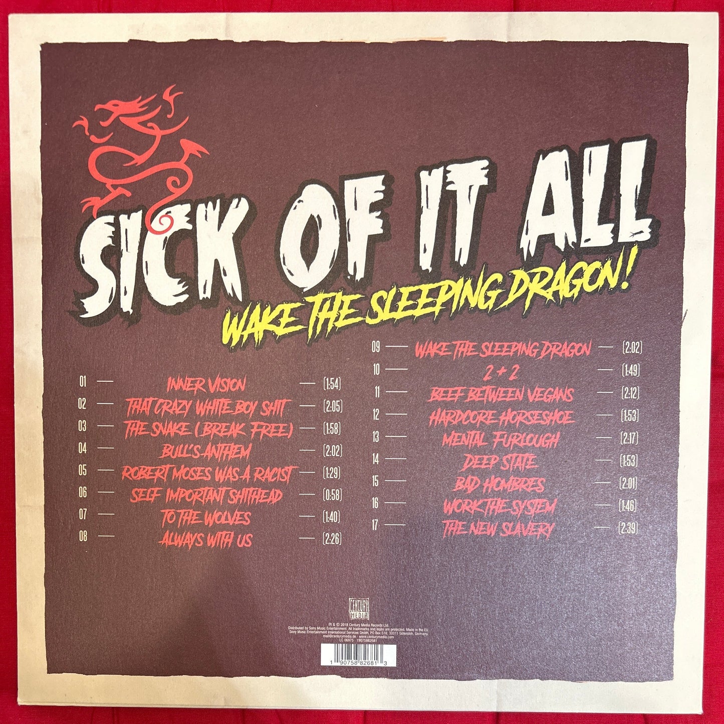 LP Sick Of It All ‎– Wake The Sleeping Dragon! 2ª Mano