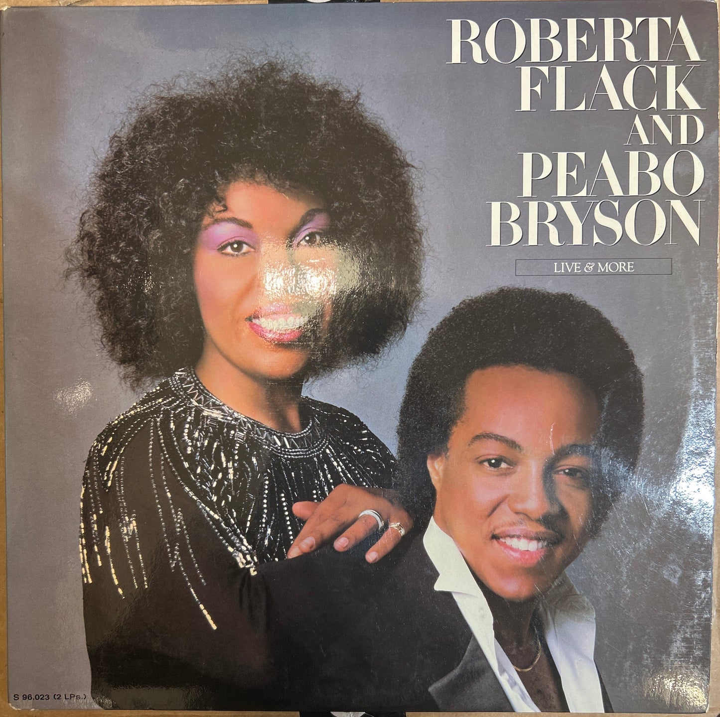 LP Roberta Flack And Peabo Bryson ‎– Live & More 2ª Mano