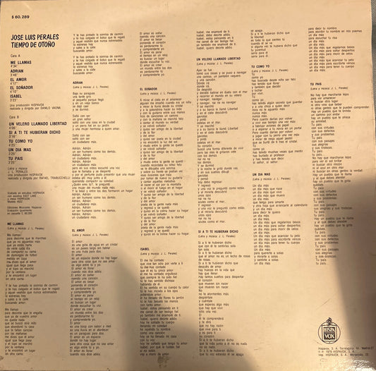 LP Jose Luis Perales ‎– Tiempo De Otoño 2ª Mano (Producto exclusivo recogida en tienda)