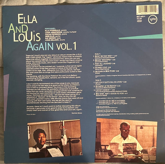 LP Ella Fitzgerald And Louis Armstrong ‎– Ella And Louis Again - Vol. 1 2ª Mano