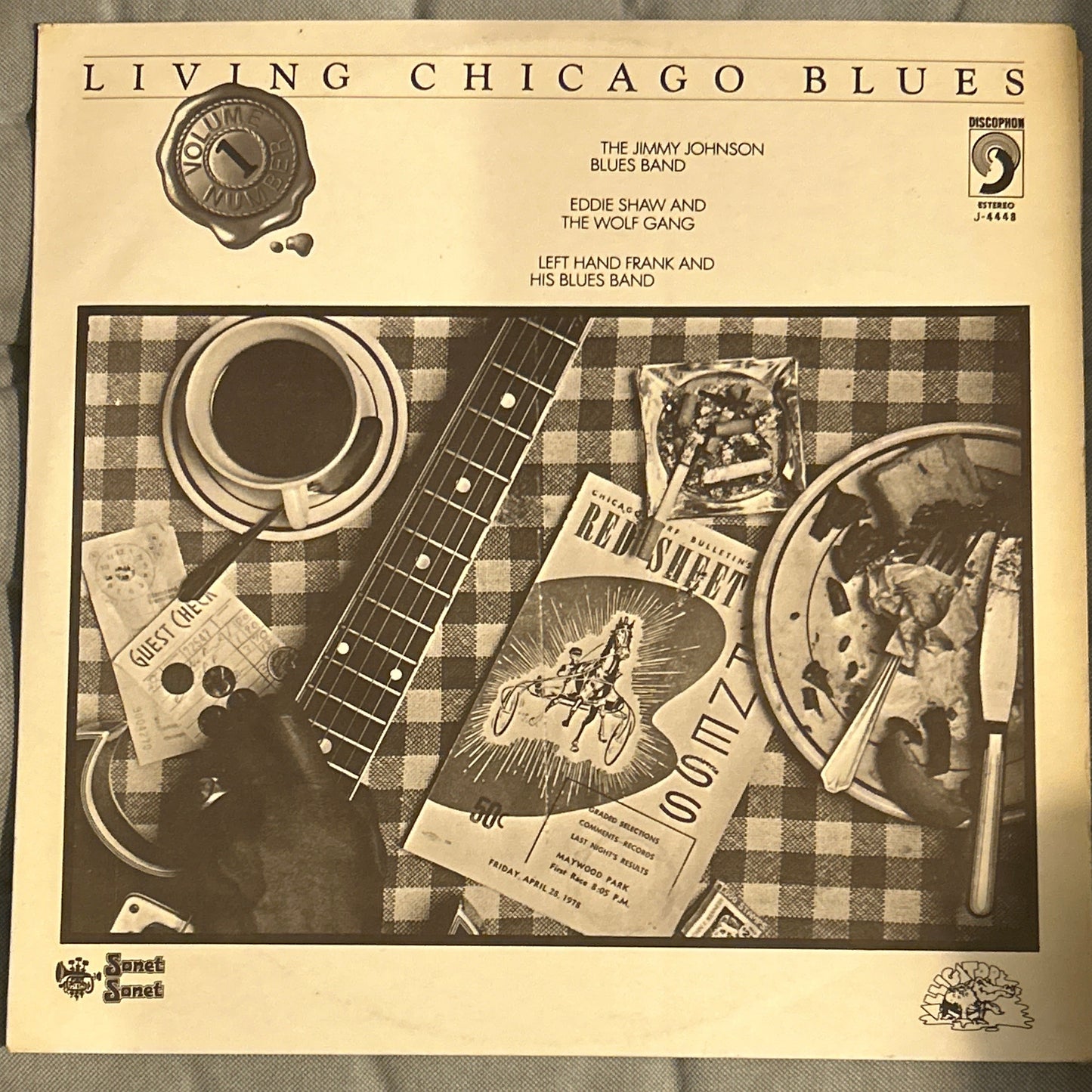 The Jimmy Johnson Blues Band / Eddie Shaw And The Wolf Gang / LP Left Hand Frank And His Blues Band ‎– Living Chicago Blues - Volume 1 2ª Mano