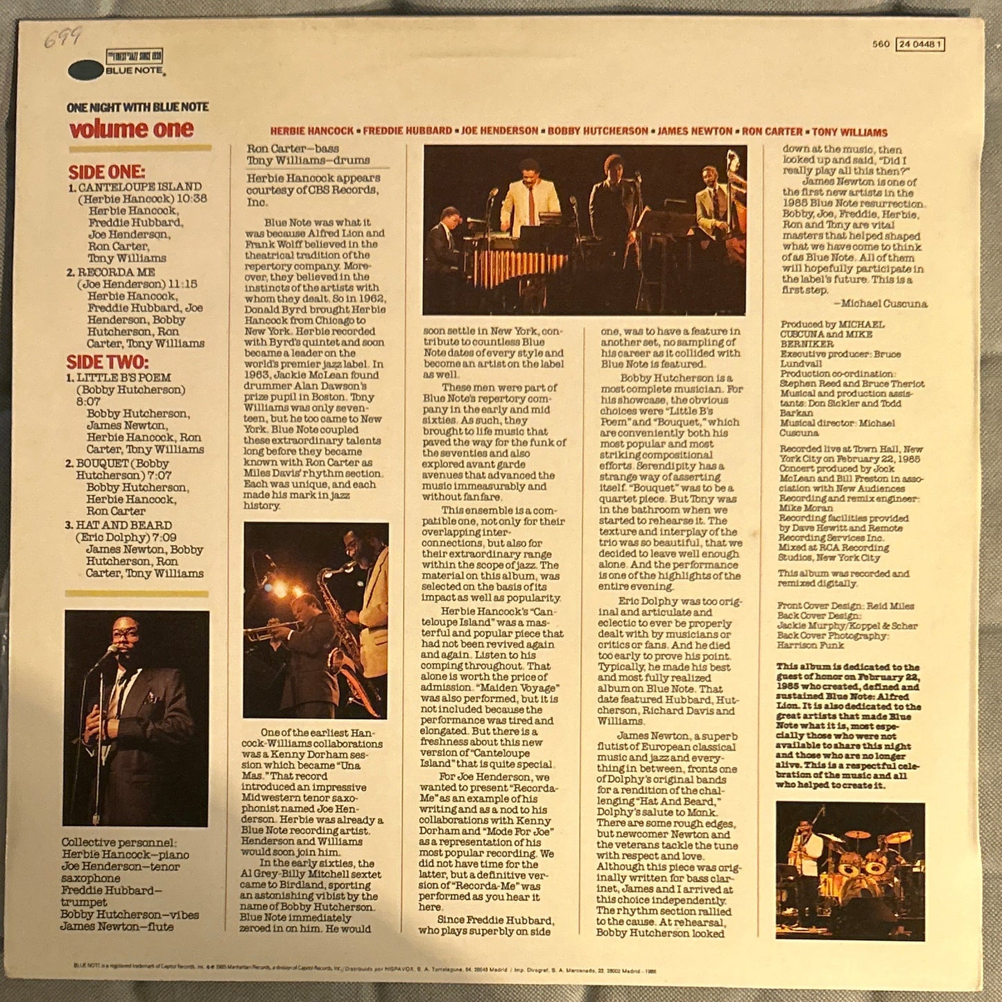 LP V/A ‎– One Night With Blue Note Volume 1 2ª Mano