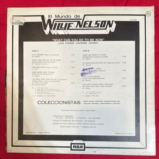 LP Willie Nelson – What Can You Do To Me Now = ¿Qué Puedes Hacerme Ahora 2ª Mano